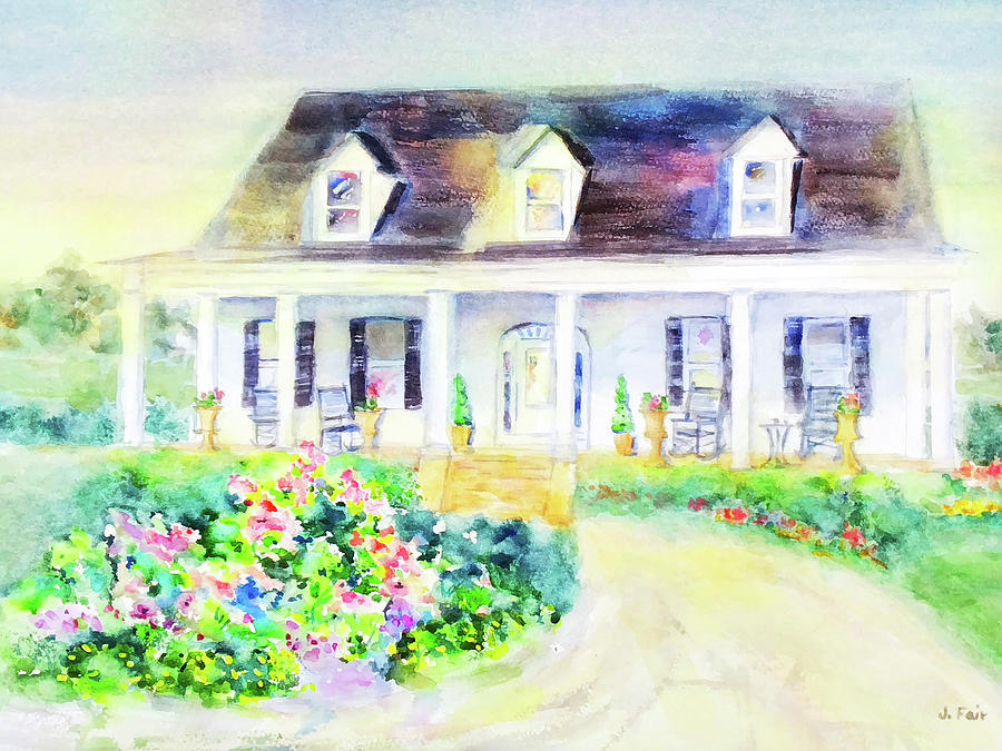 Edisto Cottage Painting by Jerry Fair