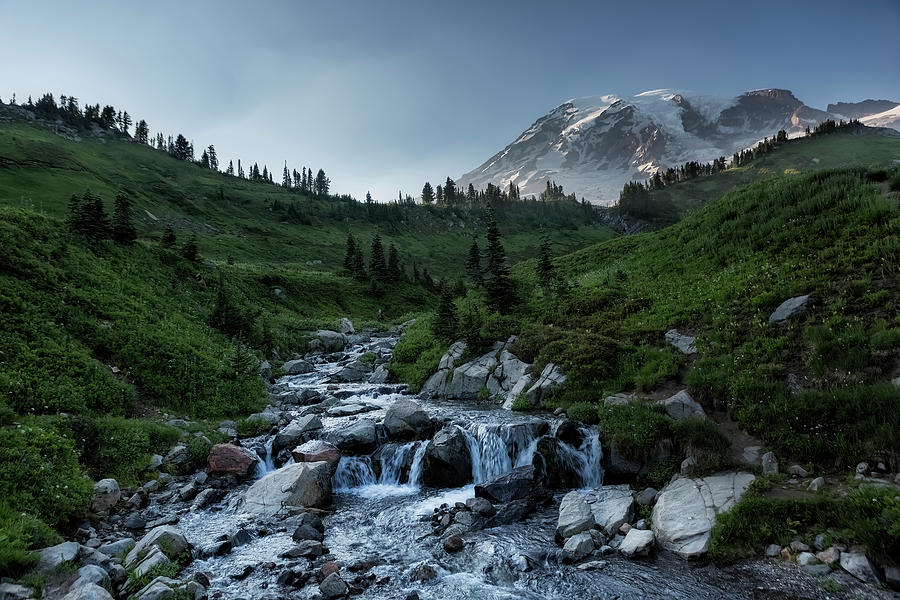 Edith Creek and Mount Rainier - August 2022 Photograph by Belinda Greb