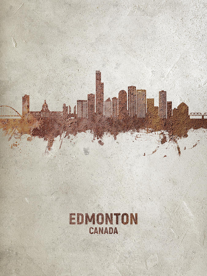 Edmonton Canada Skyline #35b Digital Art by Michael Tompsett