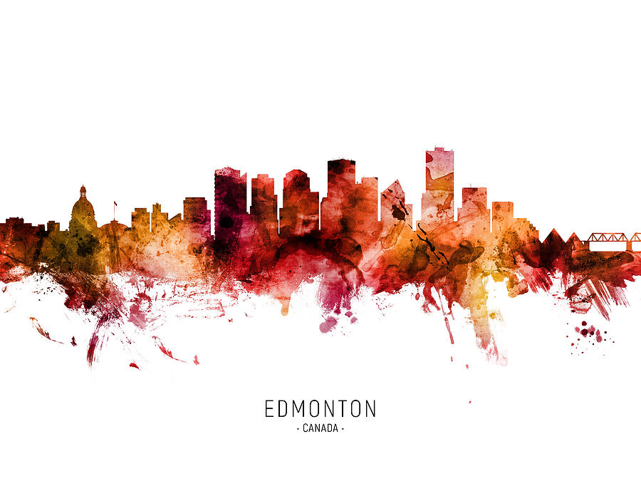 Edmonton Canada Skyline #88 Digital Art by Michael Tompsett - Fine Art ...