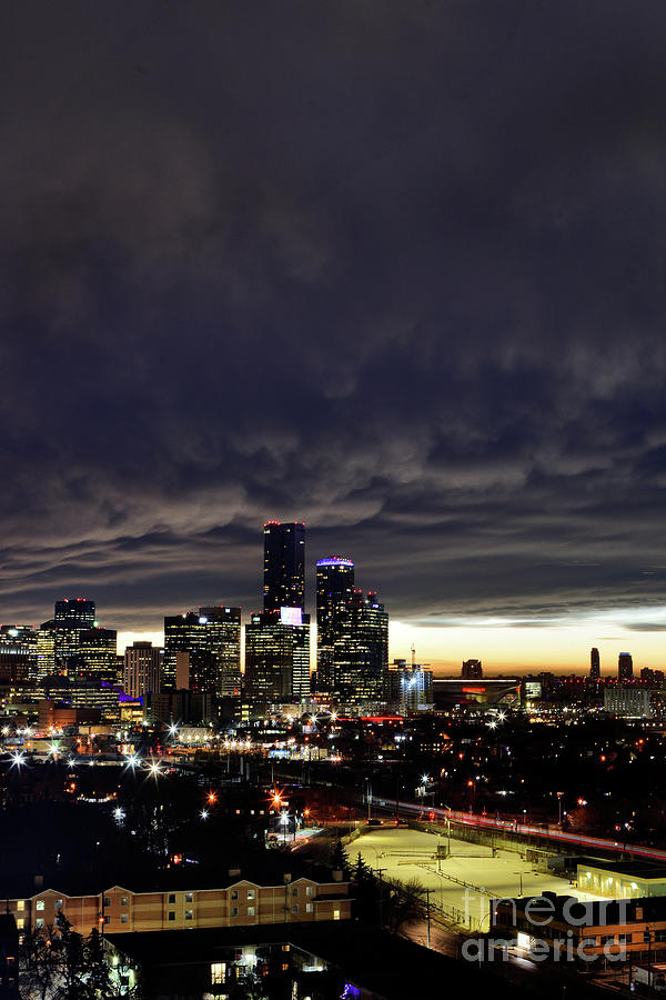 Edmonton Downtown After Sunset In December 2023 Photograph by Terry Elniski