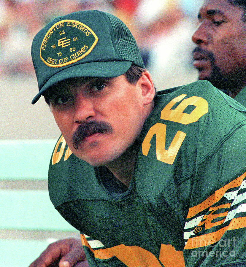 Edmonton Eskimos Football - Dave Cutler - 1983 Versus Saskatchewan Photograph by Terry Elniski