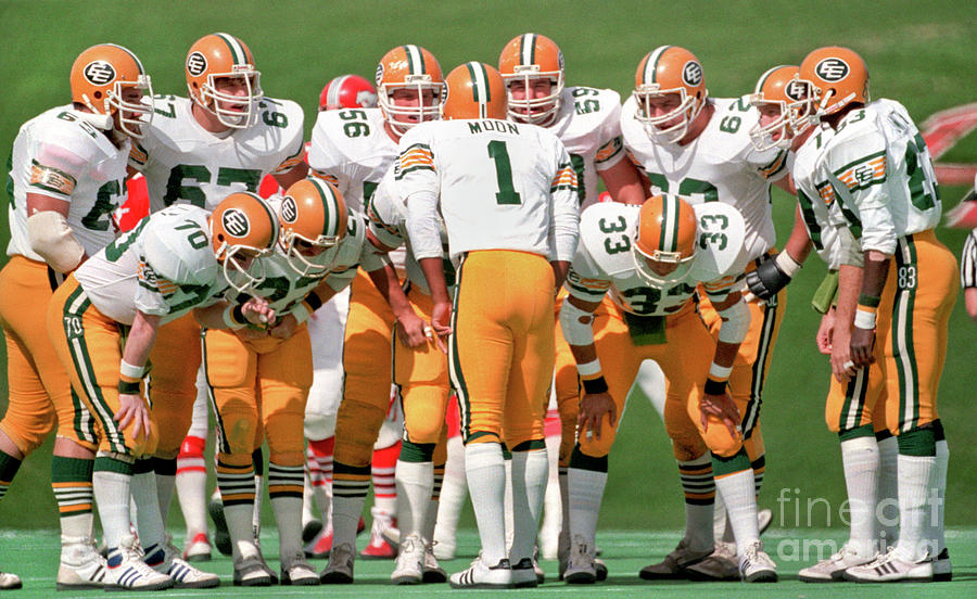 Edmonton Eskimos Football - Warren Moon Passing 1983 by Terry Elniski