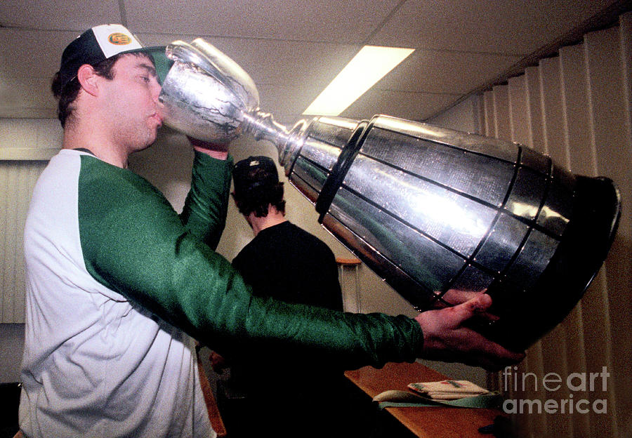 Football Photograph - Edmonton Eskimos Football - Michel Bourgeau - 1993 Grey Cup - 2 by Terry Elniski