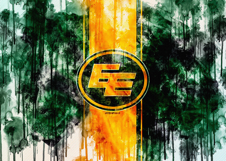 Edmonton Eskimos Logo Silk Canadian Football Team Painting by Sissy ...