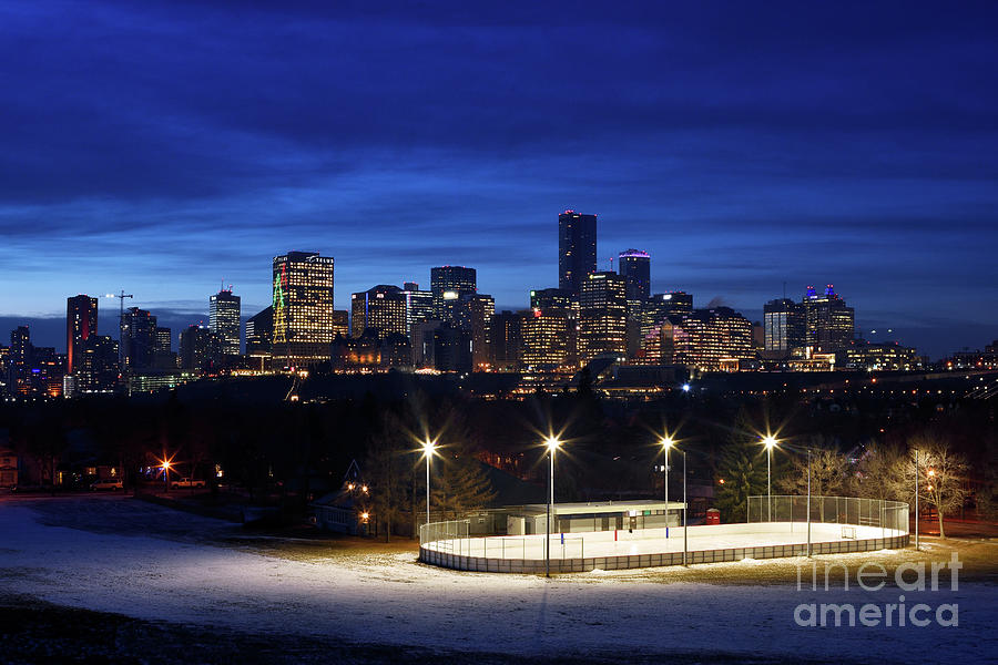 Edmonton Skyline At Dusk December 2023 Photograph by Terry Elniski