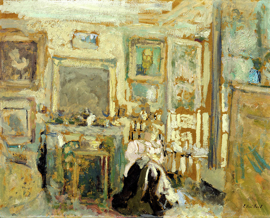 Edouard Vuillard, woman sitting in a clear interior Painting by Dan ...