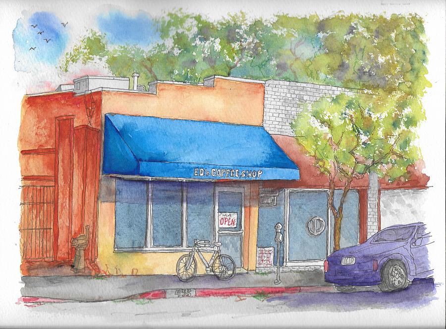 Eds Coffee Shop in Robertson Blvd.,Los Angeles, California Painting by Carlos G Groppa