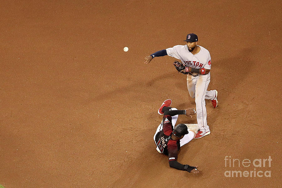 Eduardo Nunez And Adam Jones Photograph by Christian Petersen Eduardo Nunez And Adam Jones Photograph by Christian Petersen