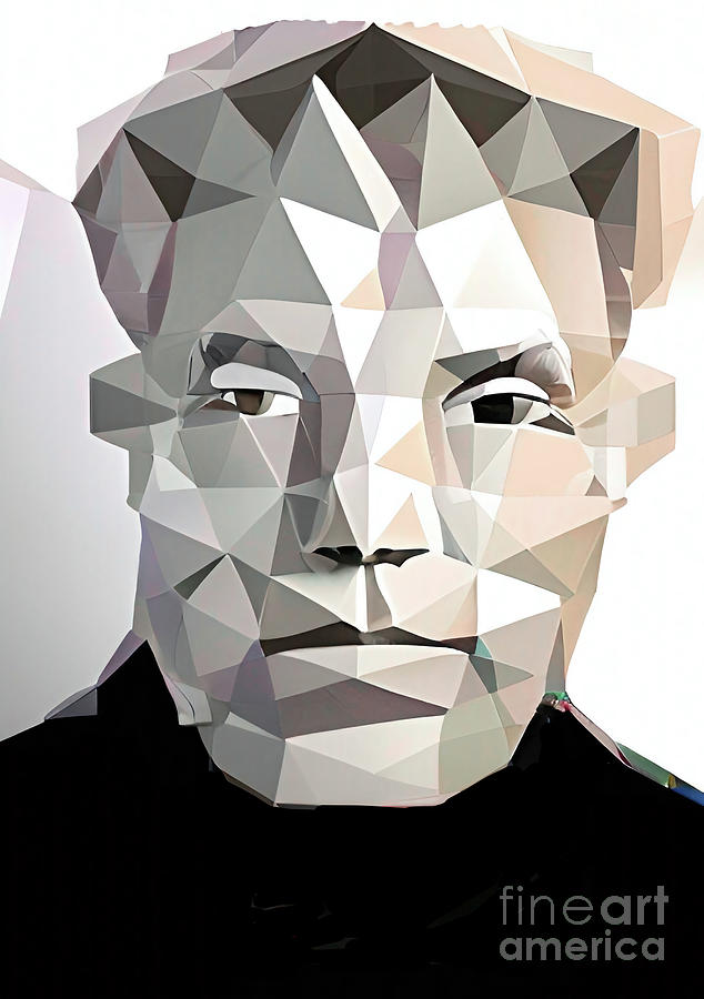 Criminal Edward -Eddie- Bentz geometric portrait Digital Art by Christina Fairhead Art and Merch Criminal Edward -Eddie- Bentz geometric portrait Digital Art by Christina Fairhead Art and Merch