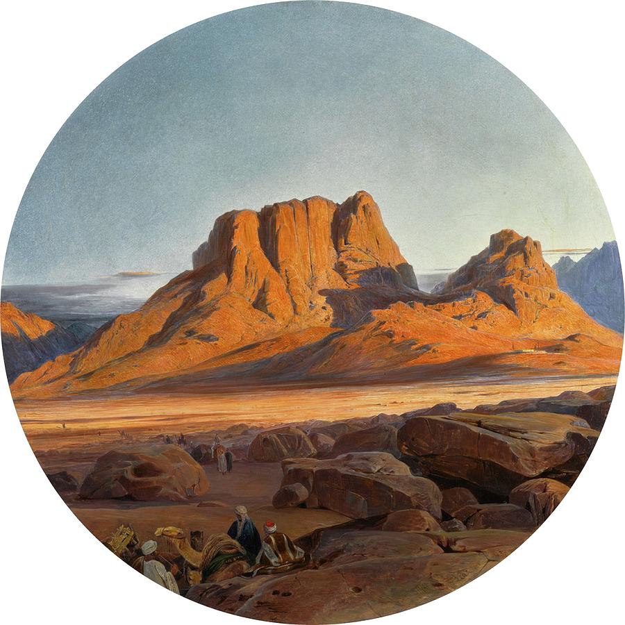 Edward Lear British 1812 - 1888 Mount Sinai 1853 Painting by Artistic Rifki