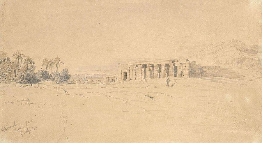 EDWARD LEAR El Karnak, Thebes Painting by Artistic Rifki