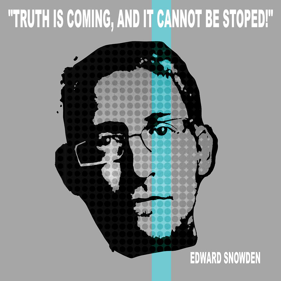Cool Mixed Media - Edward Snowden - Truth by Richard Tito