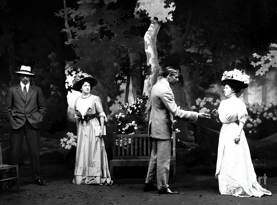 Edwardian Stage Play Photograph by Sad Hill - Bizarre Los Angeles Archive