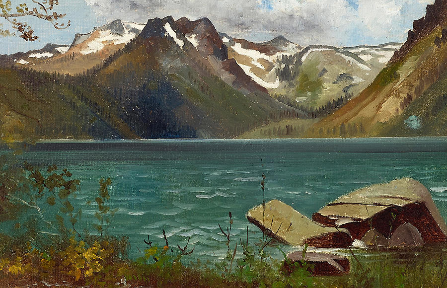 Edwin Deakin   Cascade Lake Painting by MotionAge Designs