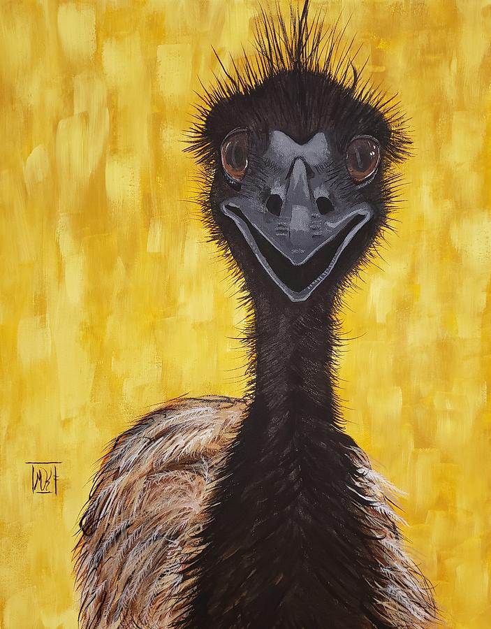 Edwina the Emu Painting by Michelle Keith - Fine Art America