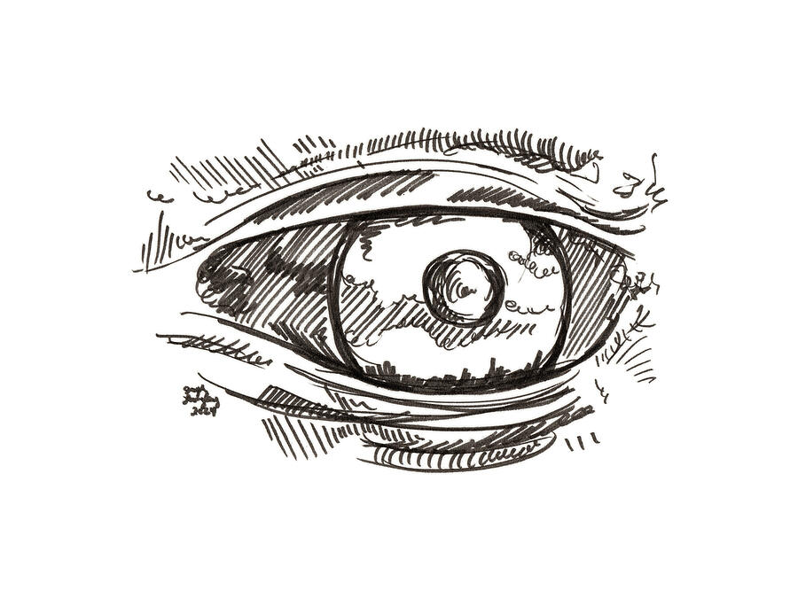Eerie - April 2024 Drawing by Joseph A Langley Eerie - April 2024 Drawing by Joseph A Langley