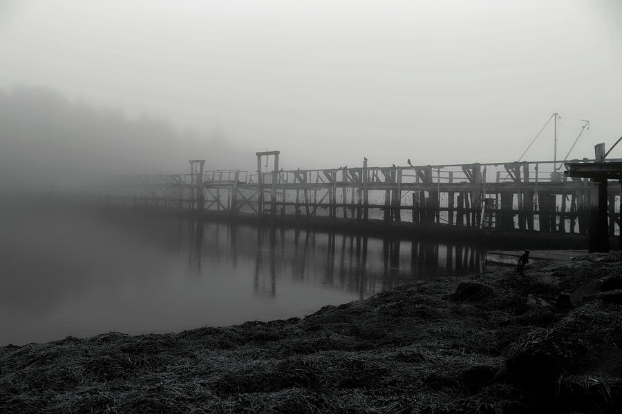 Eerie Bridge into the Mist Maine Coast Photograph by Doolittle Photography and Art