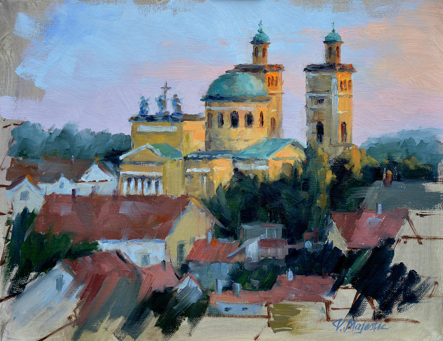 Eger Basilica Painting by Viktoria K Majestic