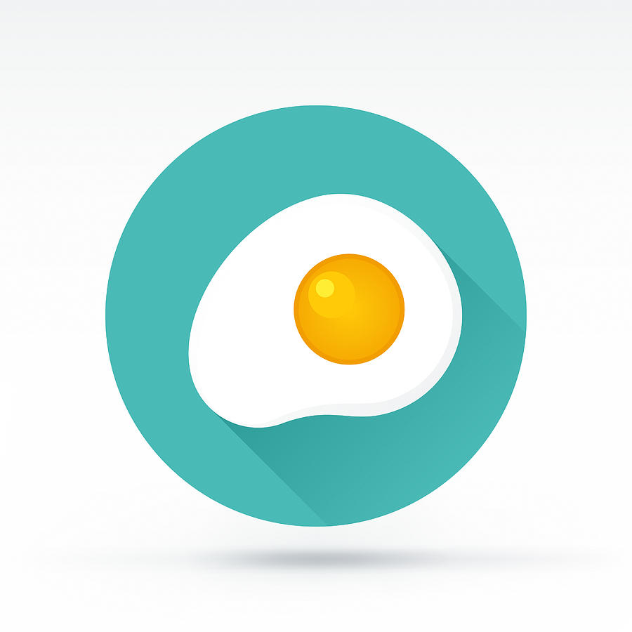 Egg Icon Drawing by Denkcreative