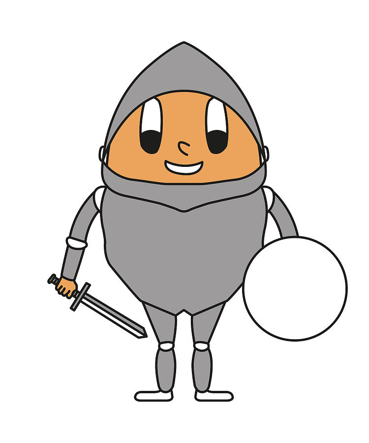 Egg Knight Digital Art by Matthias und Philipp Mueller