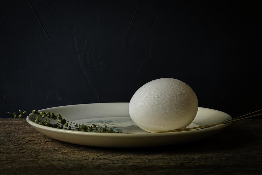 Egg on a Plate Photograph by Richard Rizzo
