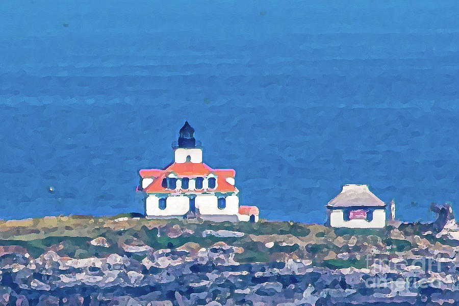 Egg Rock Lighthouse, Frenchman Bay, Bar Harbor, Maine Digital Art by Patti Powers