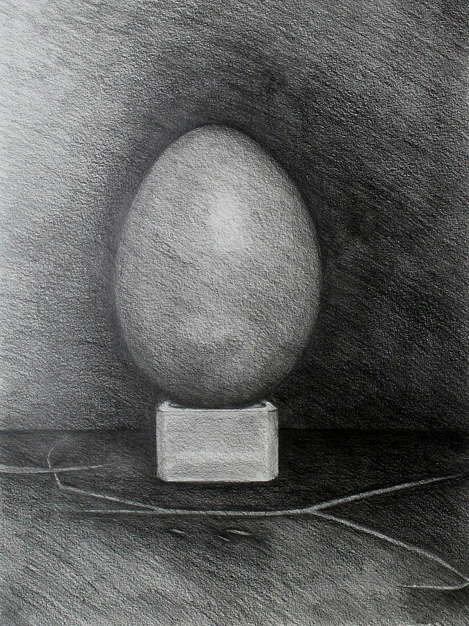 Egg Still Life No. 2 Drawing by Sherell Marie Egg Still Life No. 2 Drawing by Sherell Marie