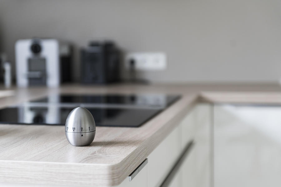 Egg timer in modern kitchen Photograph by Westend61
