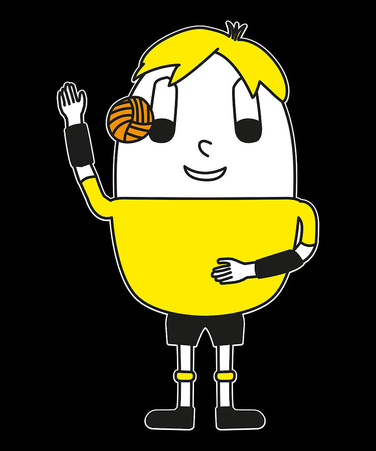 Egg VolleyballPlayer Digital Art by Matthias und Philipp Mueller