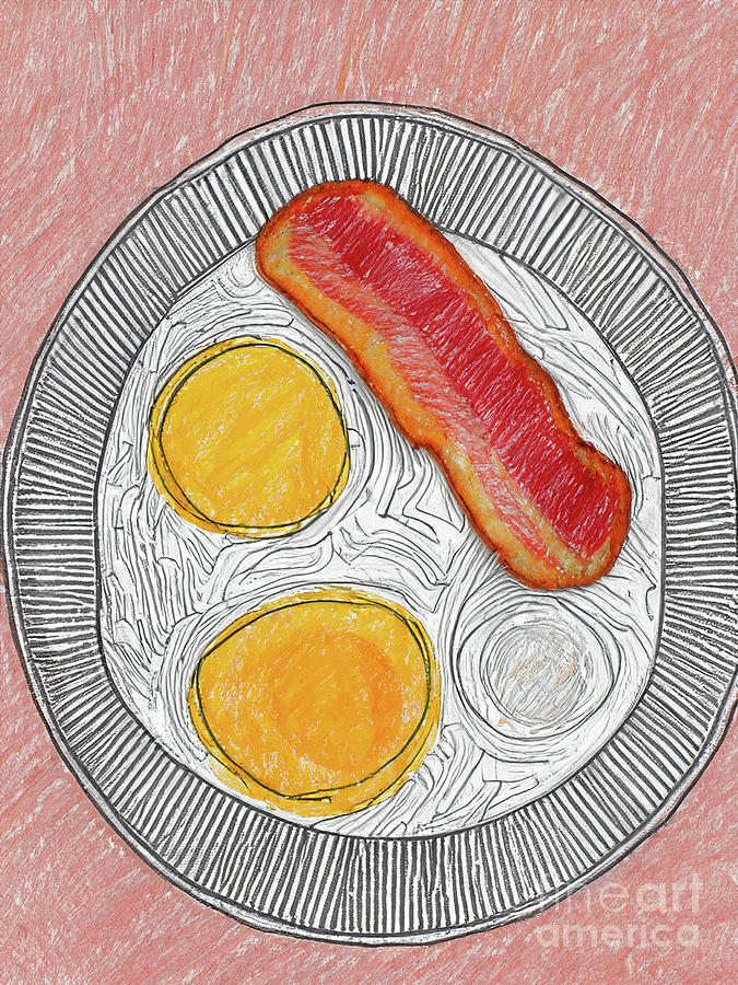Eggs And Bacon Mixed Media by Bill Owen