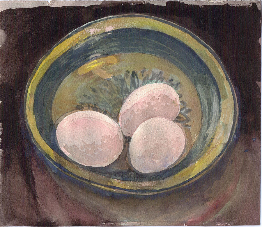 Eggs Painting by Douglas Jerving