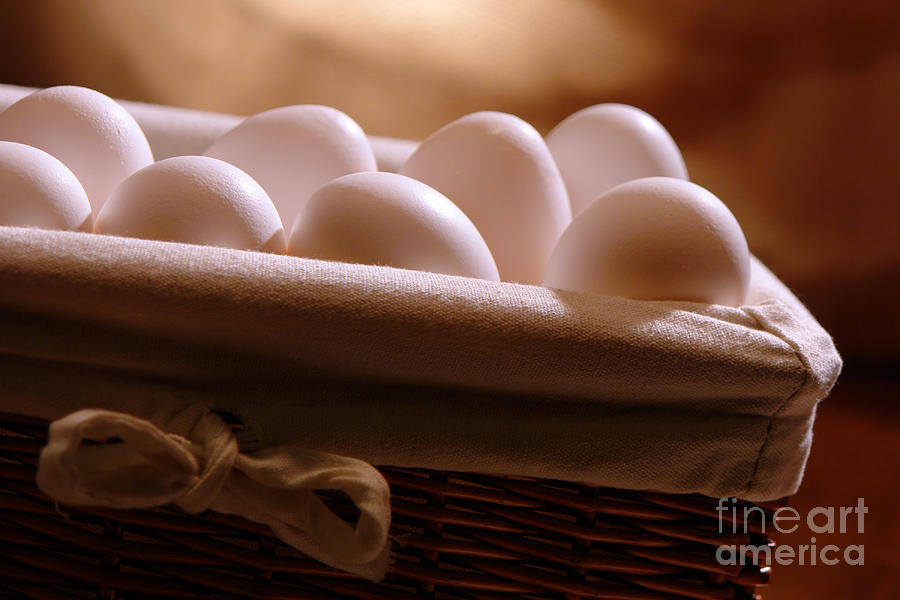 Eggs in a Basket Photograph by Olivier Le Queinec