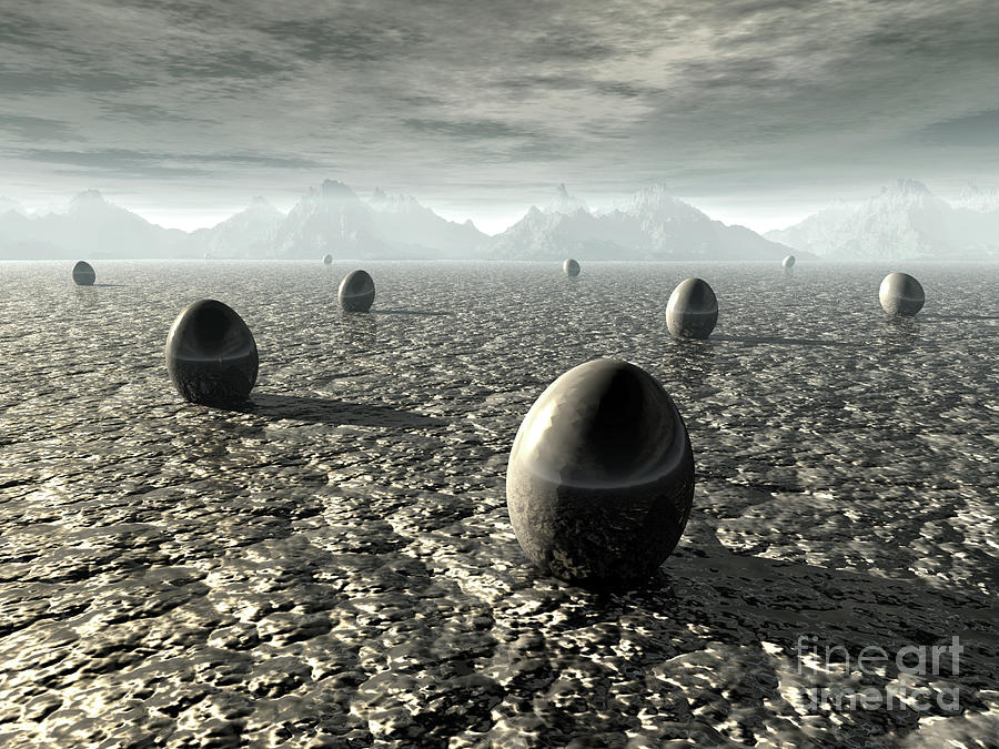Eggs of An Alien World Digital Art by Phil Perkins