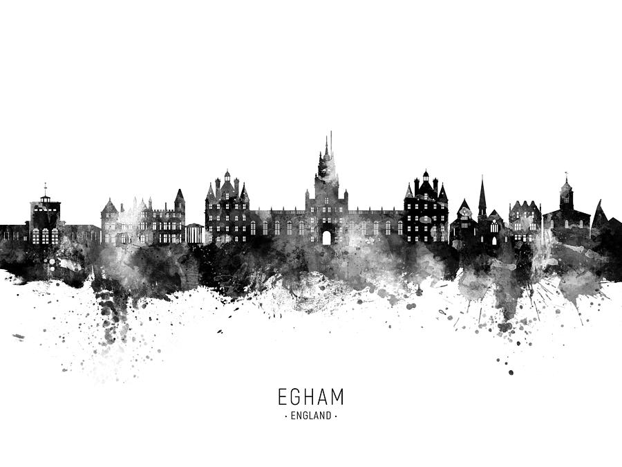Egham England Skyline #42 Digital Art by Michael Tompsett