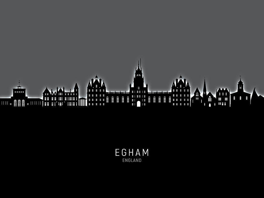 Egham England Skyline #55 Digital Art by Michael Tompsett