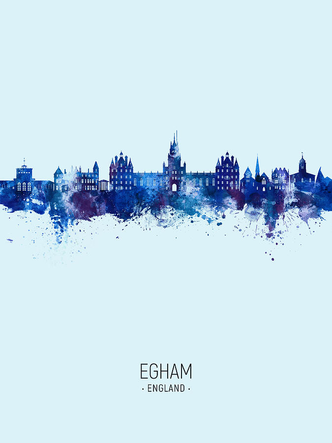 Egham England Skyline #65 Digital Art by Michael Tompsett