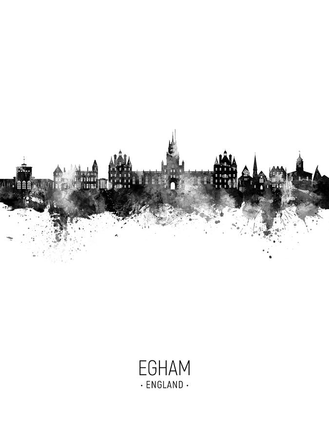 Egham England Skyline #67 Digital Art by Michael Tompsett