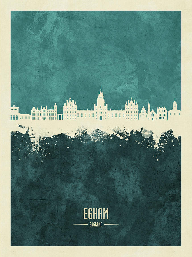 Egham England Skyline #70 Digital Art by Michael Tompsett