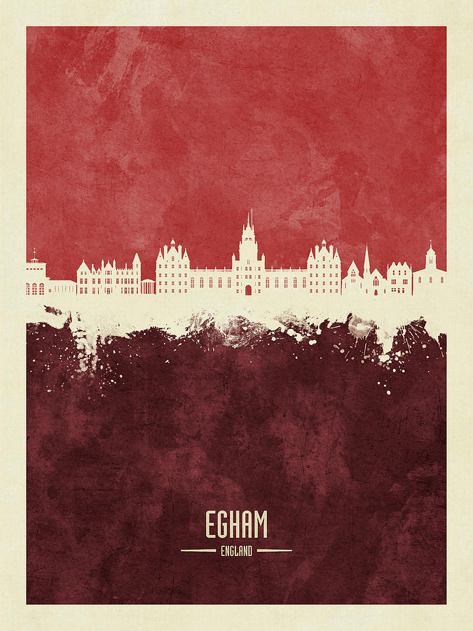 Egham England Skyline #71 Digital Art by Michael Tompsett