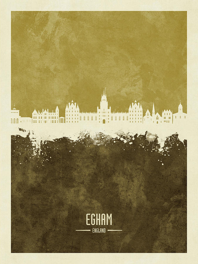 Egham England Skyline #72 Digital Art by Michael Tompsett