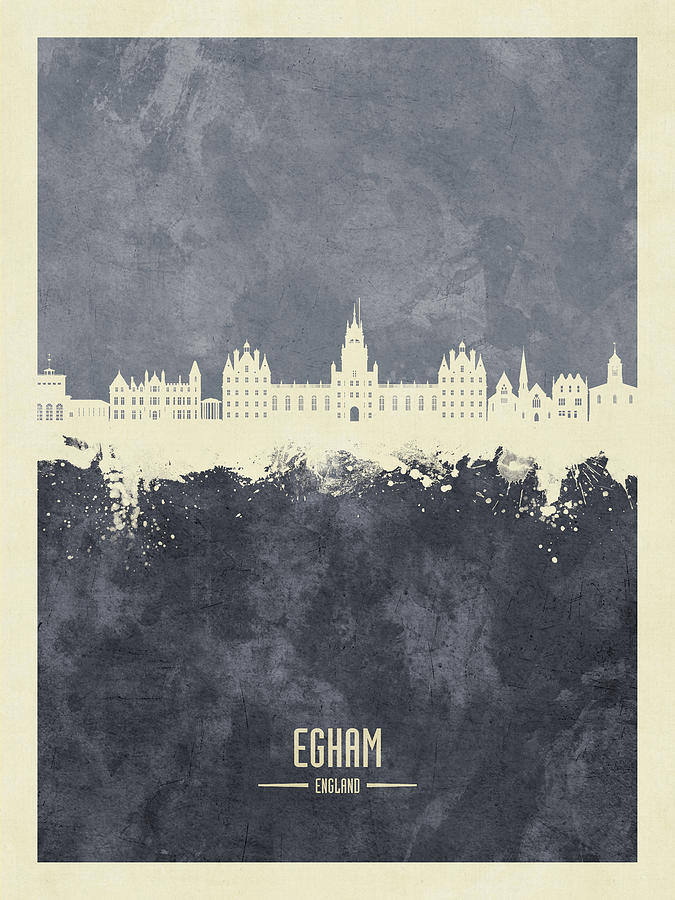 Egham England Skyline #73 Digital Art by Michael Tompsett