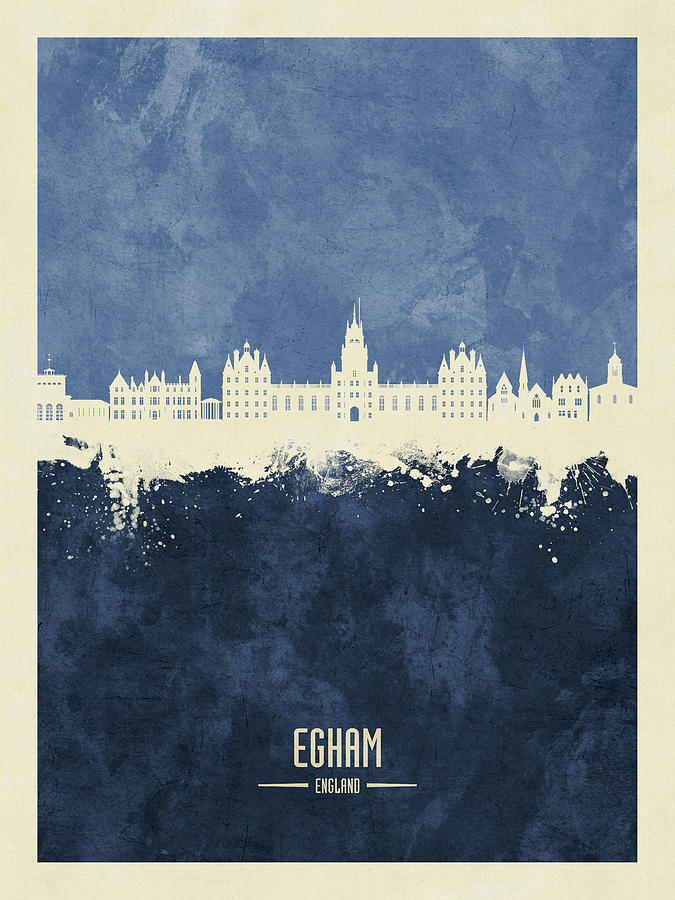 Egham England Skyline #74 Digital Art by Michael Tompsett