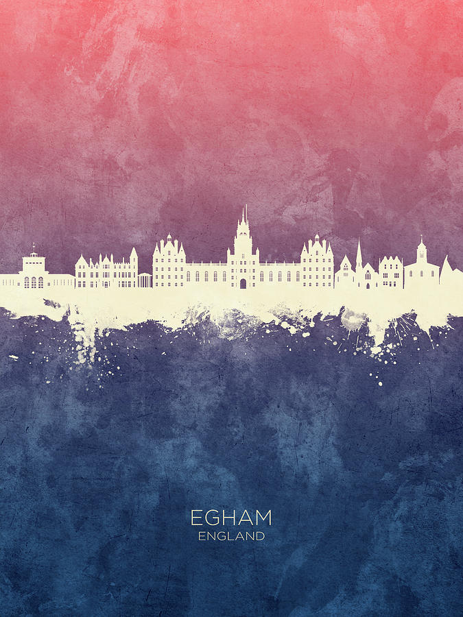 Egham England Skyline #75 Digital Art by Michael Tompsett