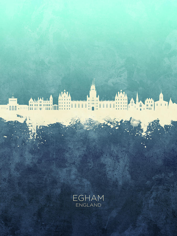 Egham England Skyline #76 Digital Art by Michael Tompsett