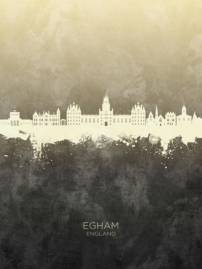 Egham England Skyline #77 Digital Art by Michael Tompsett