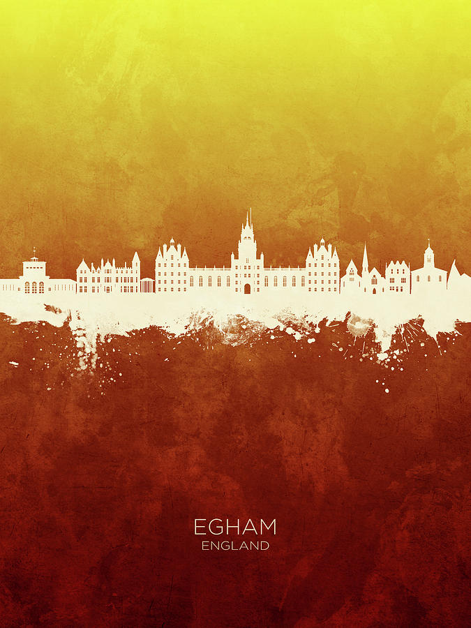 Egham England Skyline #78 Digital Art by Michael Tompsett