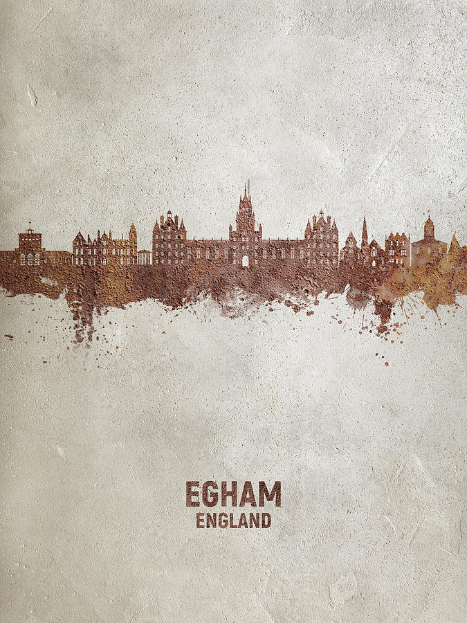 Egham England Skyline #79 Digital Art by Michael Tompsett