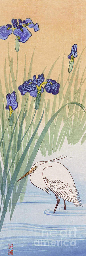 Egret by Ohara Koson Painting by Egret by Ohara Koson
