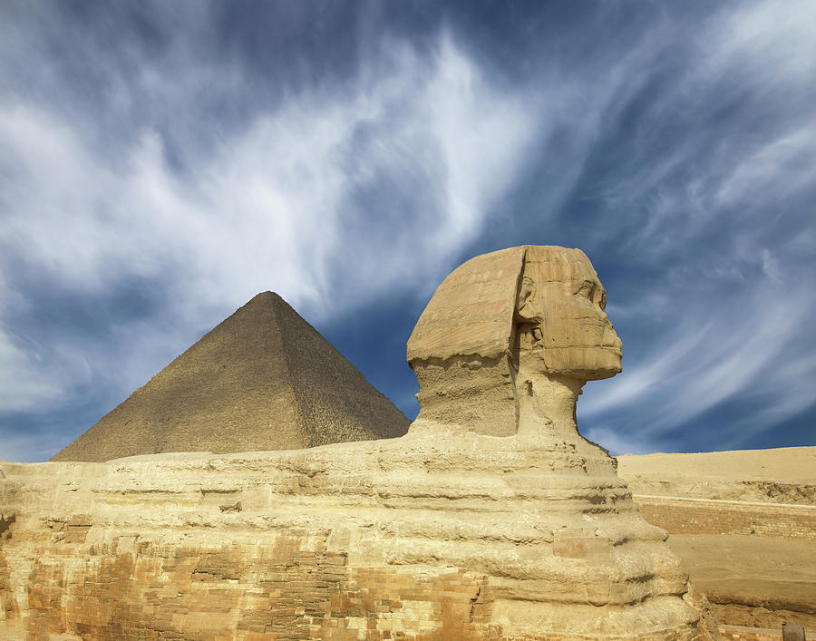 Egypt Cheops pyramid and sphinx Photograph by Mikhail Kokhanchikov